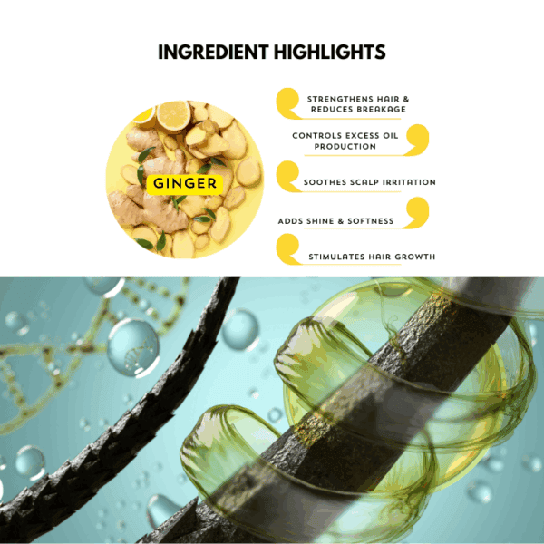 Boosted hair growth and scalp health with natural ginger and botanical ingredients from Alluora.