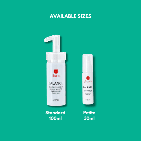 Balanced skincare cleanser for oil balancing, hydrating, and calming skin.