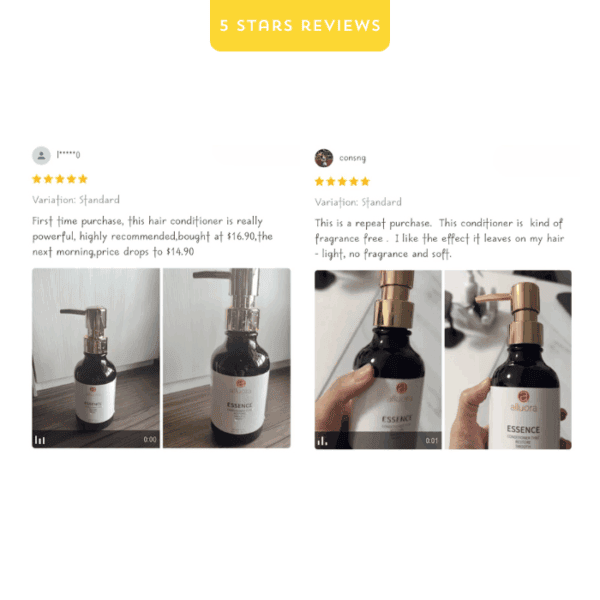 Allura essence hair conditioner bottle with pump dispenser, hair care, skincare, beauty product.