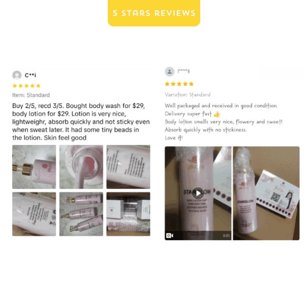 Buy Alluora Starglow body lotion and body wash, hydrating, lightweight, fast-absorbing skincare set.