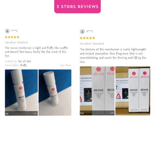 Revive moisturizer bottle, skincare product for dry skin, lightweight and hydrating.