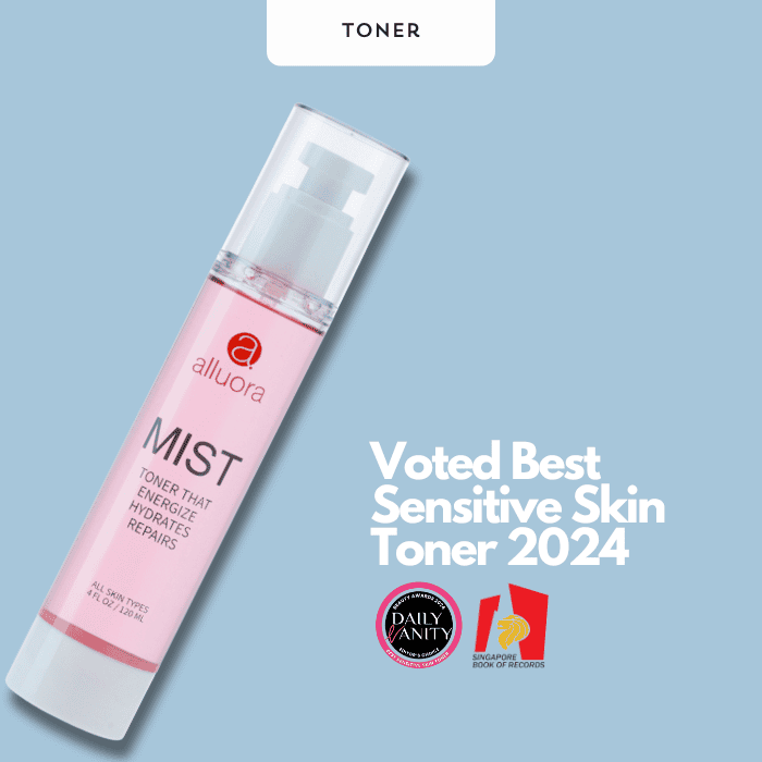 Alluora sensitive skin toner, hydrating, revitalizing skincare for sensitive skin types, 120ml.