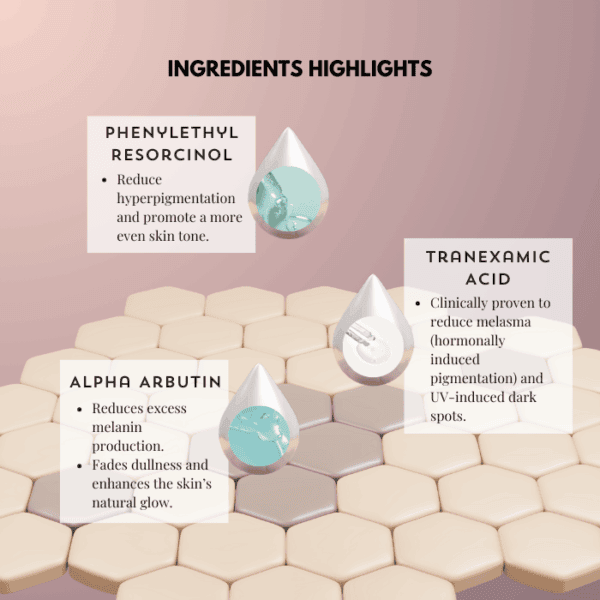 Brighten and even skin tone with Alluora's targeted skincare ingredients.