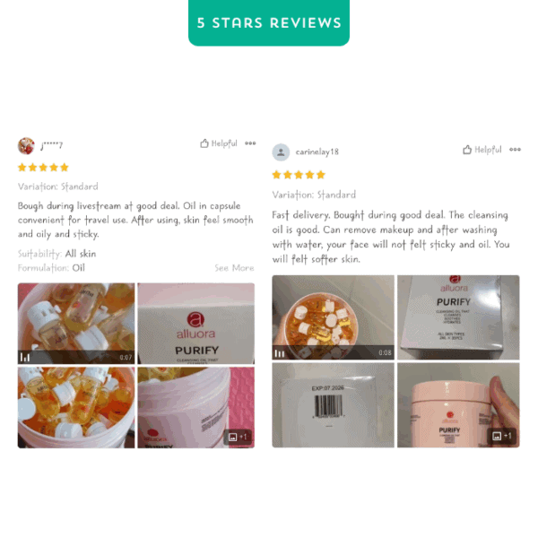 Allura skincare product for skin purification and oil control.