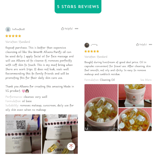 Alluora skincare oil for face and body, natural cleansing oil and skincare product.