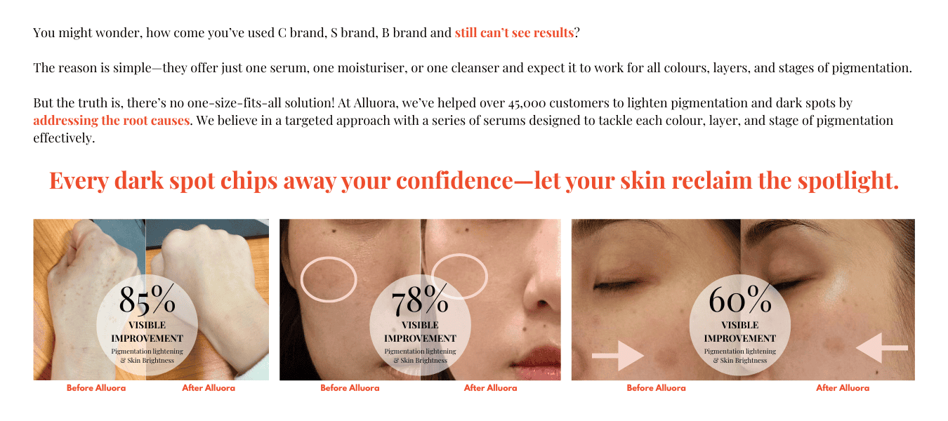 Dark spot removal skin brightening acne scars treatment before after images.