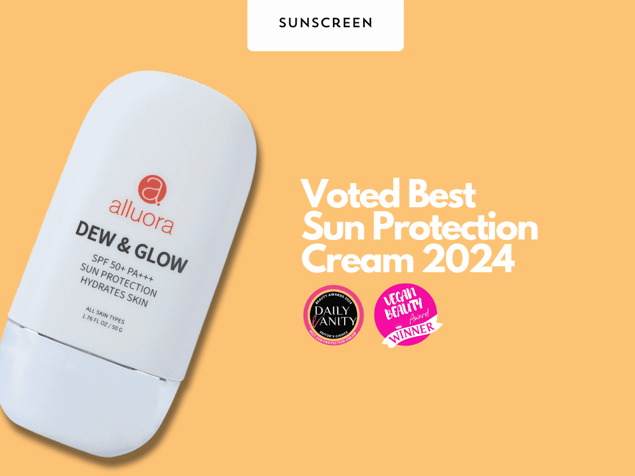 SPF 50+ vegan sun protection cream for hydration and skin protection.