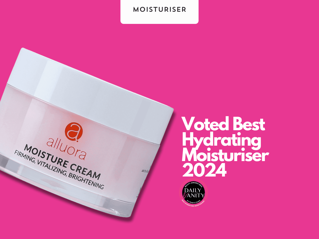 Hydrating moisturizing cream by Alluora for radiant, firm, and glowing skin.