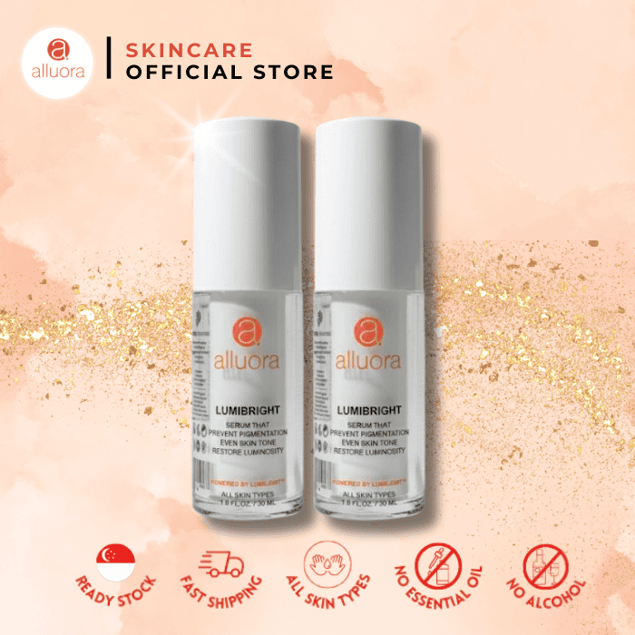 Brightening skincare for all skin types, prevents pigmentation, restores glow.