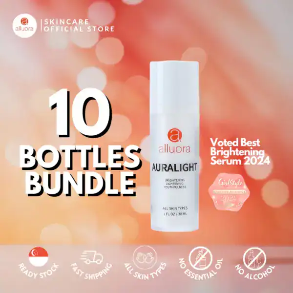 Brightening serum for glowing skin, all skin types, lightweight and alcohol-free.