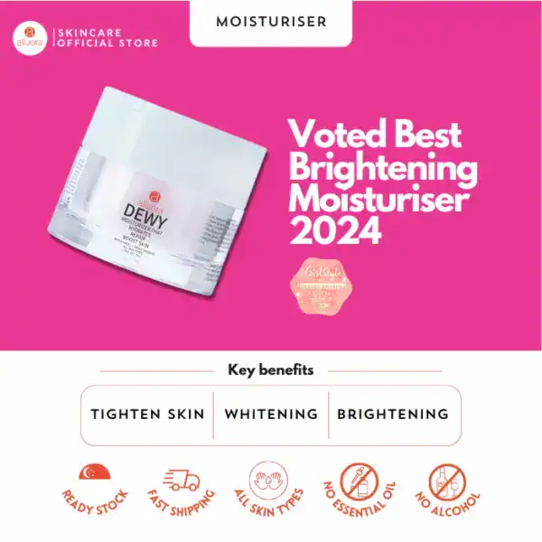 Brightening facial moisturizer for radiant skin, voted best by Alluora in 2024.