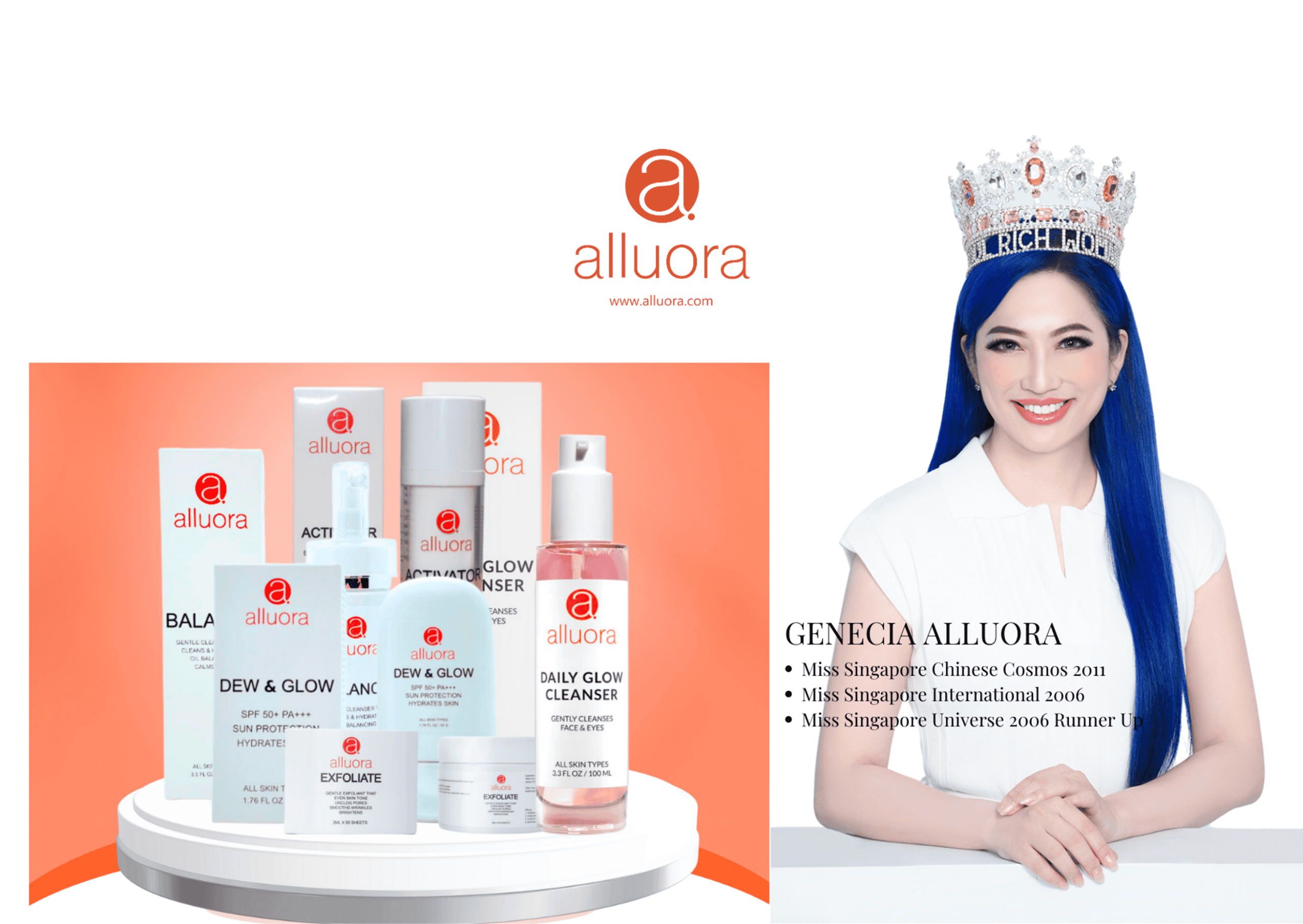 Alluora skincare products for healthy, glowing skin with a focus on natural ingredients.